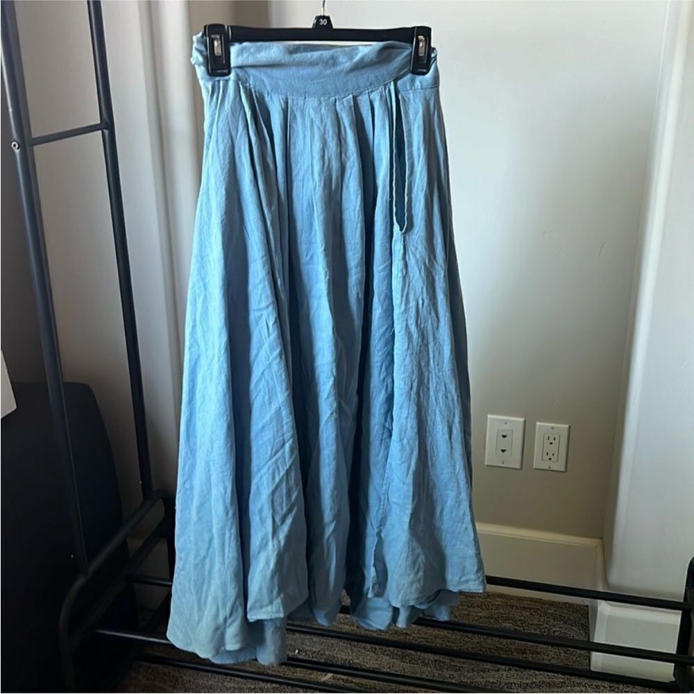 New Free People Convertible Skirt Dress Blue S